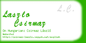 laszlo csirmaz business card